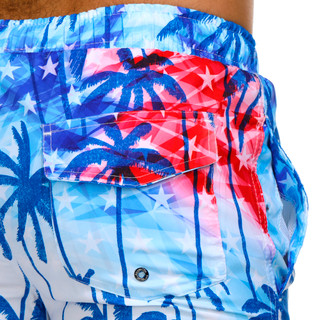 Thumbnail 3: Distortion Distortion Men's Palms Printed Swim Shorts 