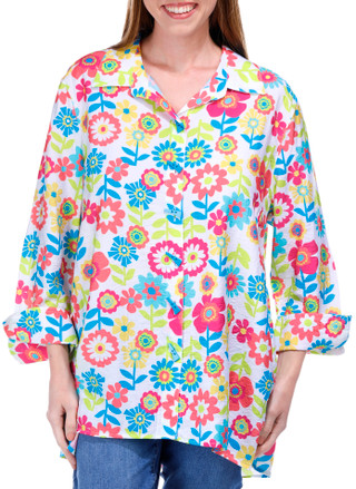 Thumbnail 1: Erin London Erin London Womens Buttoned Long Sleeve Shirt 