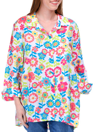 Thumbnail 4: Erin London Erin London Womens Buttoned Long Sleeve Shirt 