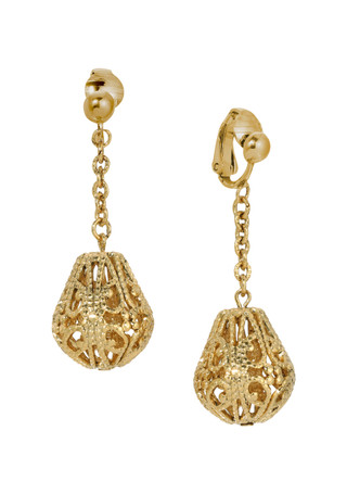 Thumbnail 1: 1928 Jewelry 1928 Jewelry Filigree Drop Clip On Earrings 