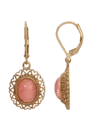 Thumbnail 1: 1928 Jewelry 1928 Jewelry Filigree Oval Drop Earrings 
