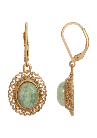 Thumbnail 2: 1928 Jewelry 1928 Jewelry Filigree Oval Drop Earrings 