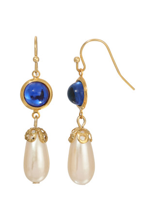 Thumbnail 1: 1928 Jewelry 1928 Jewelry Faux Pearl Color Drop Earrings 