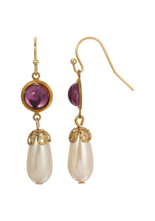 Thumbnail 1: 1928 Jewelry 1928 Jewelry Faux Pearl Color Drop Earrings 