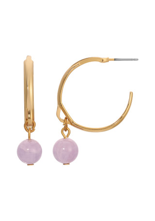 Thumbnail 2: 1928 Jewelry 1928 Jewelry Hoop Earrings With Bead Drop 