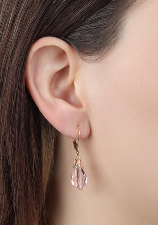 Thumbnail 2: 1928 Jewelry 1928 Jewelry Faceted Teardrop Leverback Earrings 