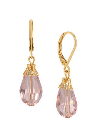 Thumbnail 1: 1928 Jewelry 1928 Jewelry Faceted Teardrop Leverback Earrings 