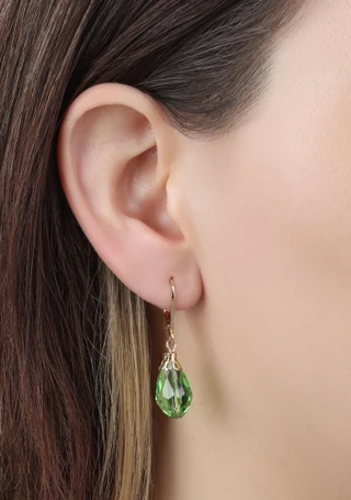 Thumbnail 2: 1928 Jewelry 1928 Jewelry Faceted Teardrop Leverback Earrings 