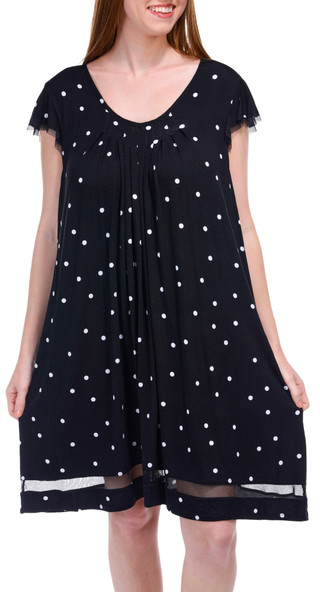 Thumbnail 4: Ellen Tracy Ellen Tracy Womens Short Sleeve Polka Dot Sleepshirt 