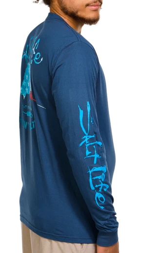Thumbnail 6: Salt Life Salt Life Mens Amerisail Long Sleeve Pocket Tee 