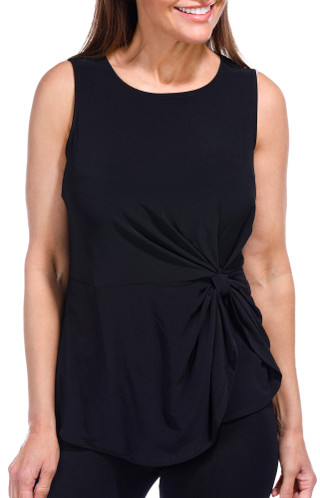 Thumbnail 8: Juniper + Lime Juniper + Lime Petite Sleeveless Side Knot Top 