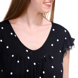 Thumbnail 5: Ellen Tracy Ellen Tracy Womens Short Sleeve Polka Dot Pajama Shirt 