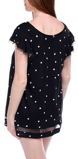 Thumbnail 3: Ellen Tracy Ellen Tracy Womens Short Sleeve Polka Dot Pajama Shirt 