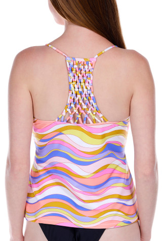 Thumbnail 6: RAISINS Raisins Juniors Multi Wave Tankini Top 