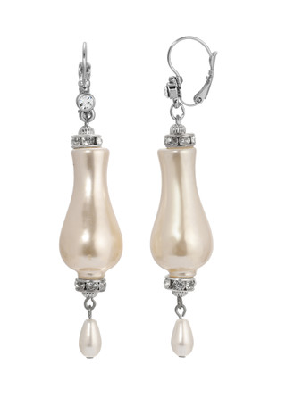Thumbnail 1: 1928 Jewelry 1928 Jewelry Faux Pearl Drop Earrings 