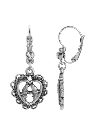 Thumbnail 1: 1928 Jewelry 1928 Jewelry Crystal Love Birds Earrings 