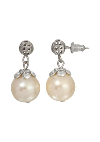 Thumbnail 1: 1928 Jewelry 1928 Jewelry Faux Pearl Drop Earrings 