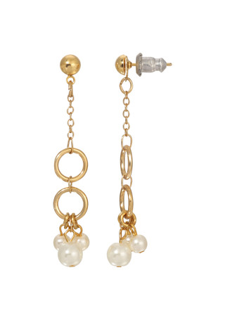 Thumbnail 1: 1928 Jewelry 1928 Jewelry Gold Tone Faux Pearl Drop Earrings 