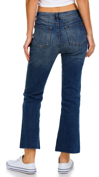 Thumbnail 4: Wallflower Wallflower Juniors Curvy High Rise Boot Cut Jeans 