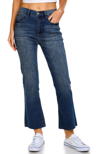 Thumbnail 1: Wallflower Wallflower Juniors Curvy High Rise Boot Cut Jeans 