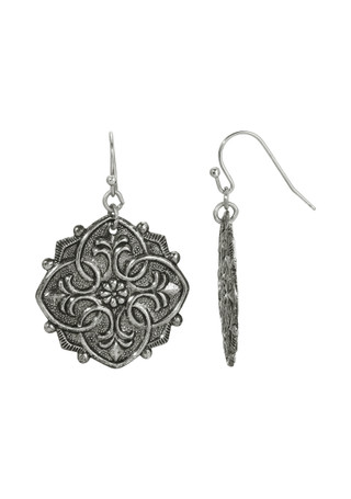 Thumbnail 1: 1928 Jewelry 1928 Jewelry Silver Tone Pewter Drop Earrings 