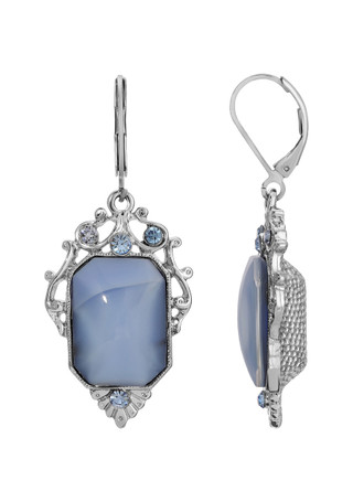 Thumbnail 1: 1928 Jewelry 1928 Jewelry Rectangle Moon Stone Earrings 