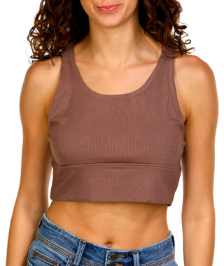 Thumbnail 1: love tree Love Tree Juniors Racerback Crop Tank Top 