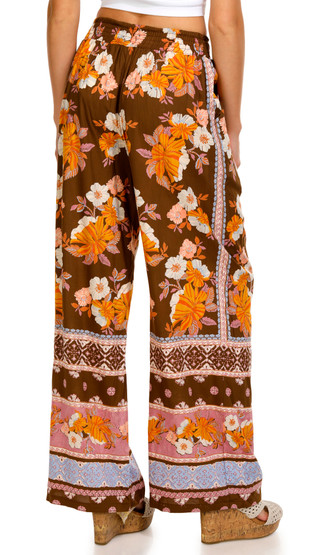 Thumbnail 2: Angie Angie Juniors Wide Leg Beachy Floral Pants 