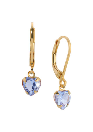 Thumbnail 1: 1928 Jewelry 1928 Jewelry 14K Gold Dipped Crystal Heart Earrings 