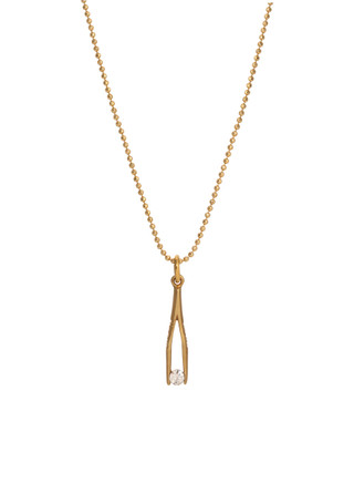 Thumbnail 1: 1928 Jewelry 1928 Jewelry Gold Tone Tweezer Crystal Necklace 