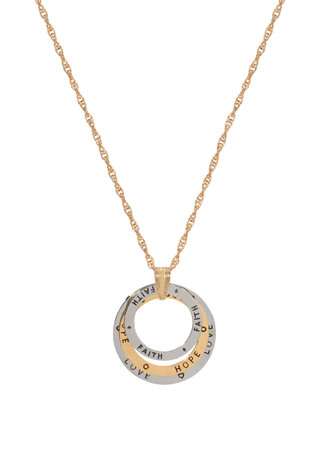 Thumbnail 1: 1928 Jewelry 1928 Jewelry Love Hope Faith Tri Ring Necklace 