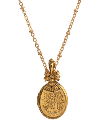 Thumbnail 1: 1928 Jewelry 1928 Jewelry Gold Tone Fan Locket Necklace 