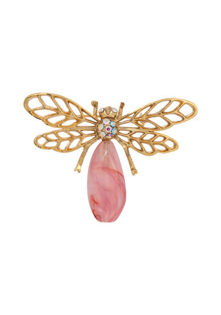 Thumbnail 1: 1928 Jewelry 1928 Jewelry Gold Tone Purple Dragonfly Pin 