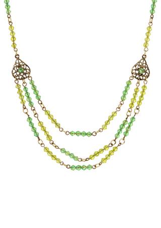 Thumbnail 1: 1928 Jewelry 1928 Jewelry Beaded Swag Filigree Necklace 