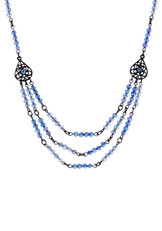 Thumbnail 1: 1928 Jewelry 1928 Jewelry Beaded Swag Filigree Necklace 