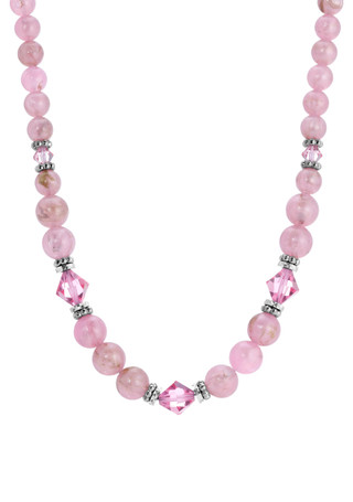 Thumbnail 1: 1928 Jewelry 1928 Jewelry Pink Round Lantern Bead Necklace 