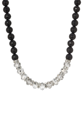 Thumbnail 1: 1928 Jewelry 1928 Jewelry Crystal Glass Black Bead Necklace 
