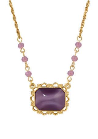 Thumbnail 1: 1928 Jewelry 1928 Jewelry 14K Gold Dip Moonstone Necklace 
