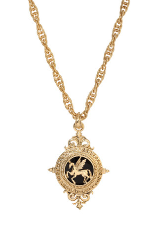 Thumbnail 1: 1928 Jewelry 1928 Jewelry Gold Tone Onyx Necklace 