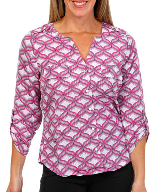 Thumbnail 1: ADRIENNE VITTADINI Adrienne Vittadini Womens 3/4 Sleeve Silky Stretch Top 