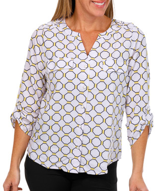 Thumbnail 2: ADRIENNE VITTADINI Adrienne Vittadini Womens 3/4 Sleeve Silky Stretch Top 