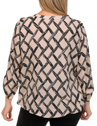 Thumbnail 4: ADRIENNE VITTADINI Adrienne Vittadini Womens 3/4 Sleeve Silky Stretch Top 