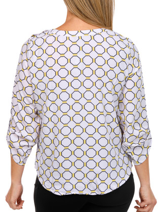 Thumbnail 5: ADRIENNE VITTADINI Adrienne Vittadini Womens 3/4 Sleeve Silky Stretch Top 