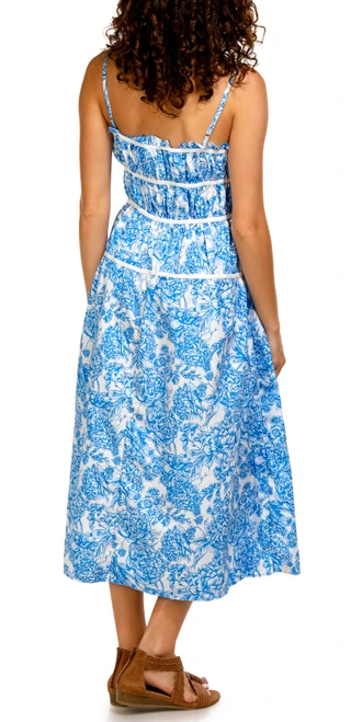 Thumbnail 4: SIMPLY SOUTHERN Simply Southern Juniors Sleeveless Floral Midi Dress 