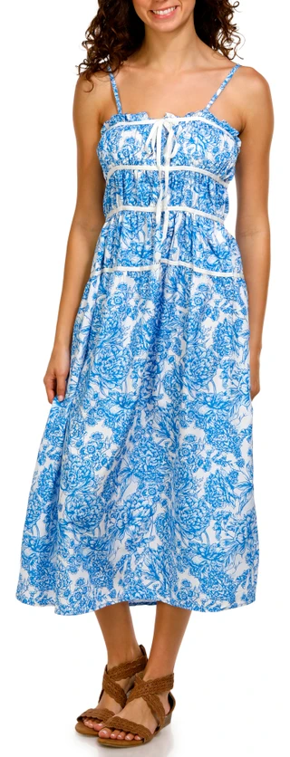 Thumbnail 2: SIMPLY SOUTHERN Simply Southern Juniors Sleeveless Floral Midi Dress 