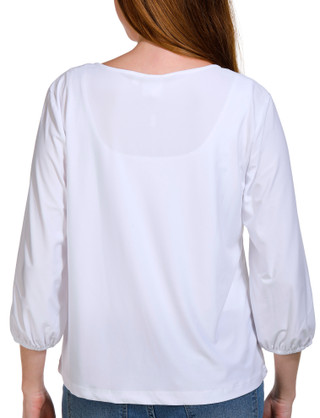 Thumbnail 2: Zac & Rachel Zac & Rachel Womens 3/4 Sleeve Ring Neck Top 