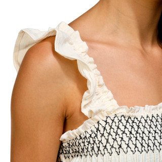 Thumbnail 6: No Comment No Comment Juniors Sleeveless Smocked Tiered Mini Dress 