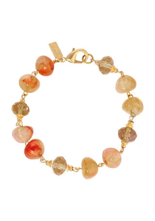 Thumbnail 1: 1928 Jewelry 1928 Jewelry Gold Tone Topaz Bead Bracelet 