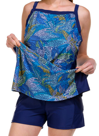 Thumbnail 3: Free Country Free Country Womens Swimdress with Built-In Shorts 