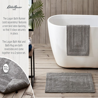 Thumbnail 20: Eddie Bauer Eddie Bauer 2 Pc Logan Reversible Tufted Bath Rug Set 